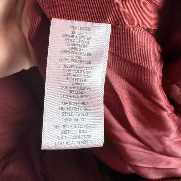 Sweet Baby Jamie Ruby Red Zip Up Long Sleeve Midi Winter Puffer Coat Size XS - Picture 13 of 15